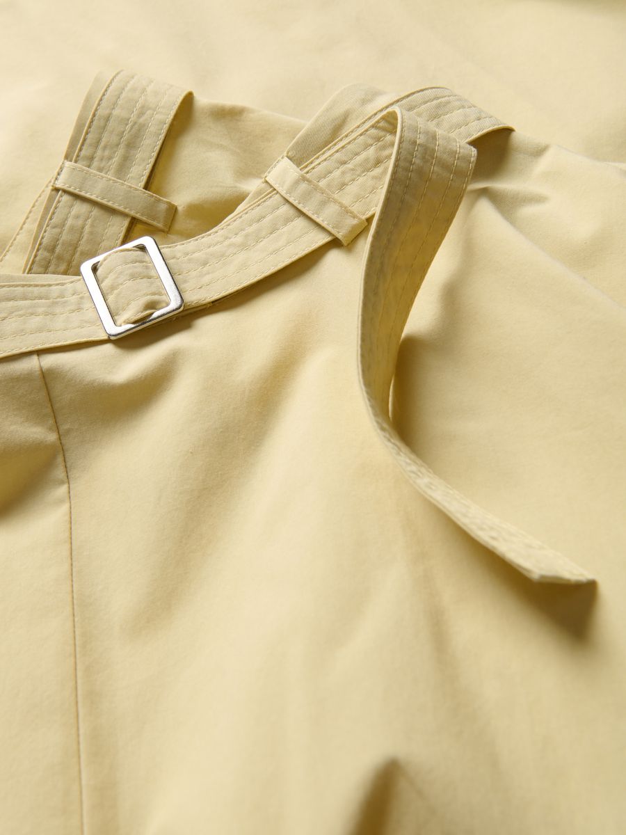 Cotton rich midi skirt