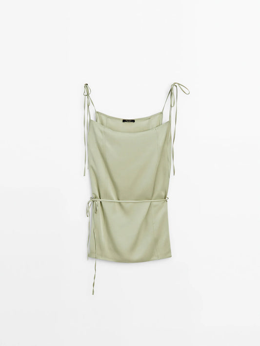 Camisole top with tie detail
