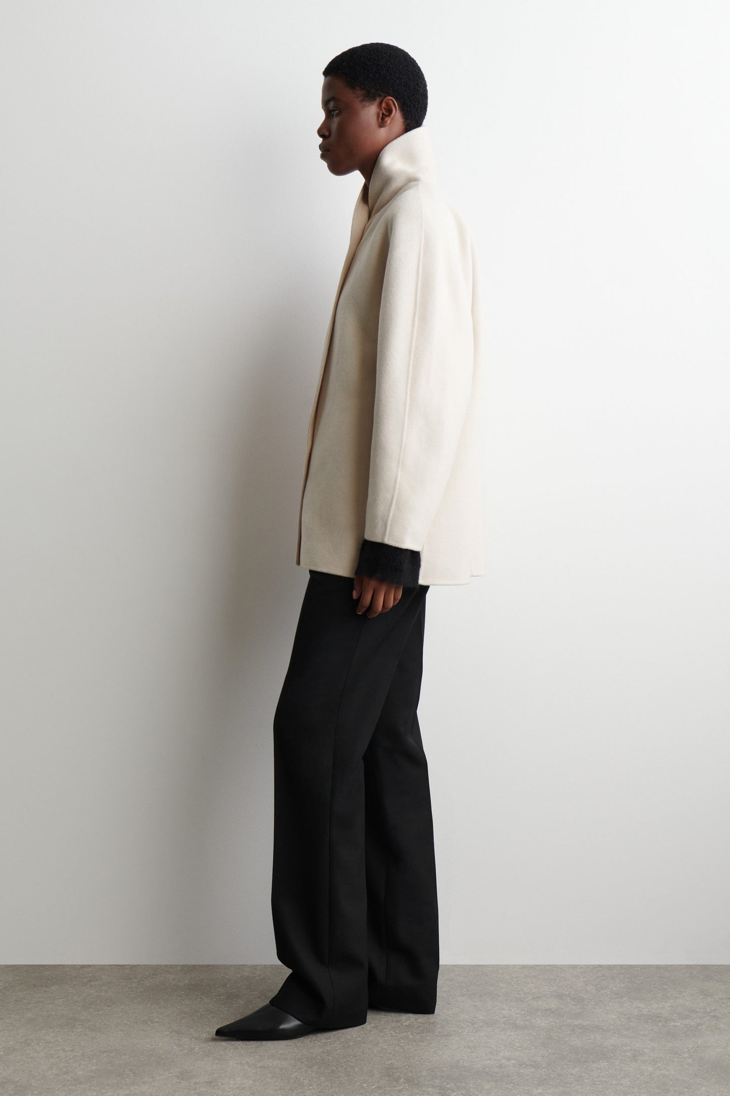 Double-Faced Wool Pea Jacket