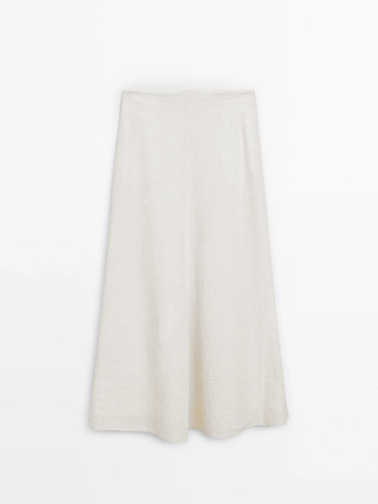 Long flowing textured skirt