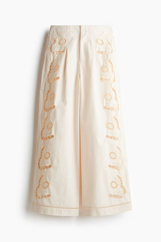 Broderie anglaise trousers