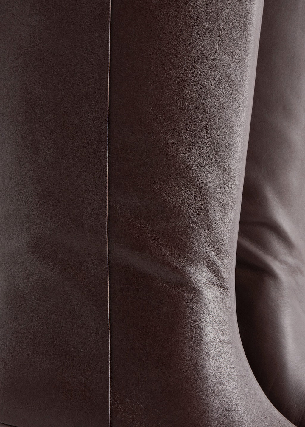 Kitten Heel Leather Knee Boots