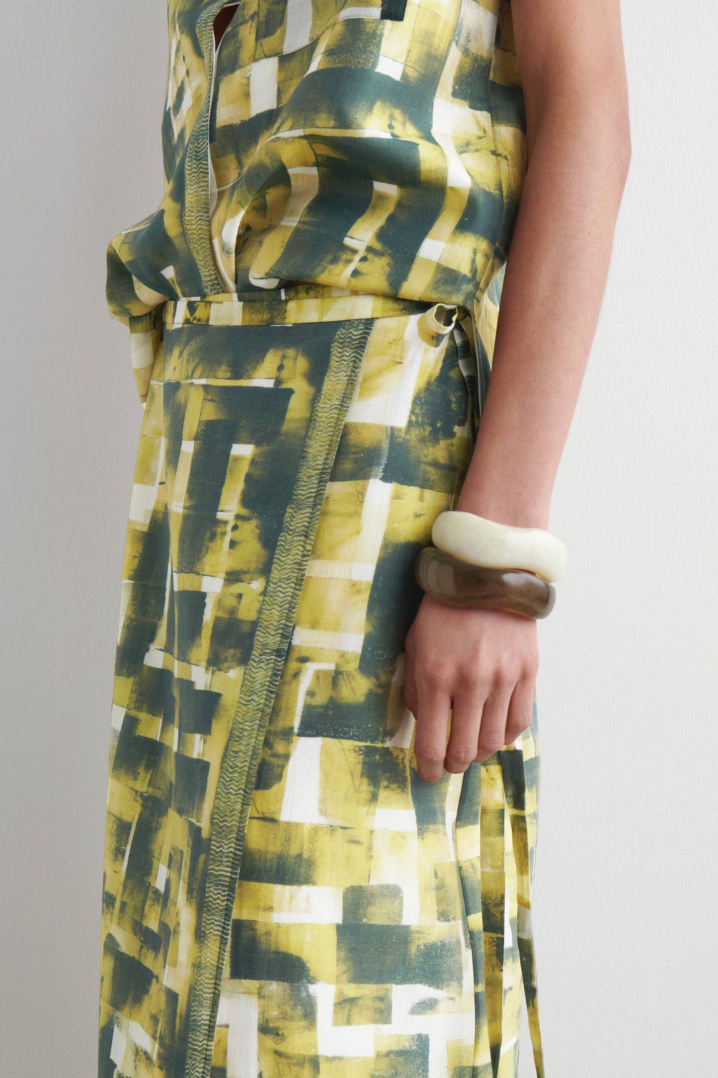 Printed Midi Wrap Skirt