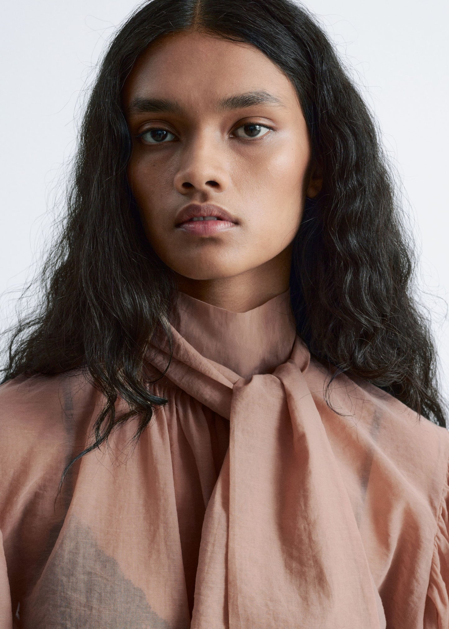 Puff-Sleeve Bow-Detail Blouse