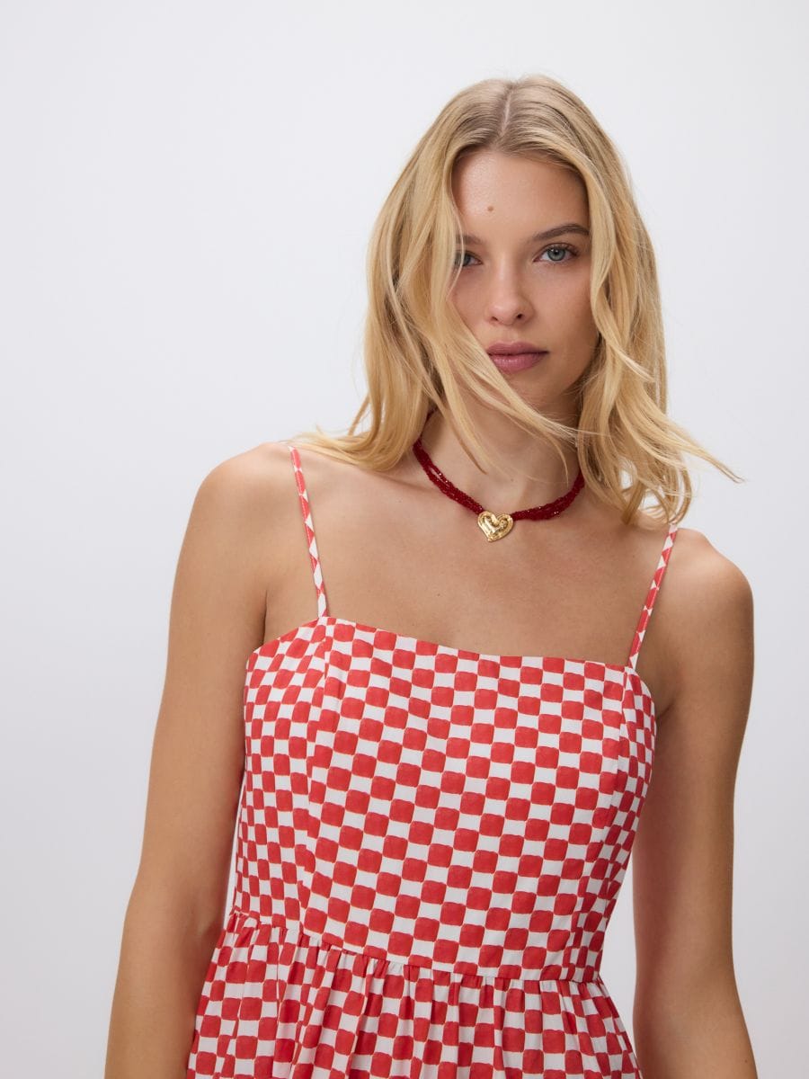 Checked MAxi Dress