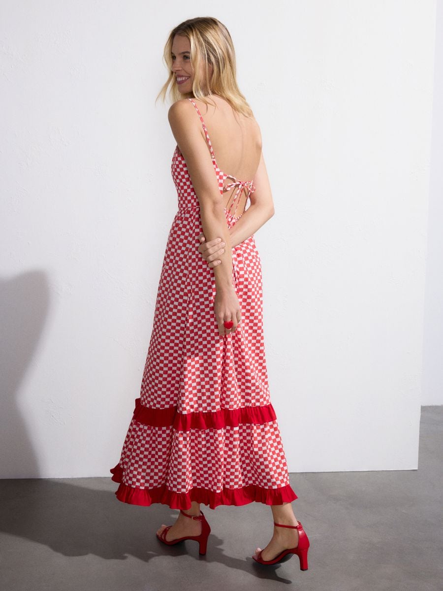 Checked MAxi Dress
