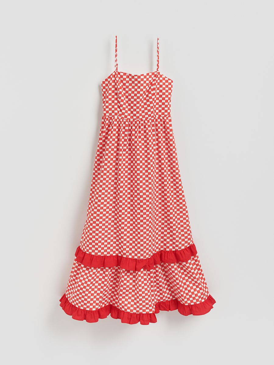 Checked MAxi Dress