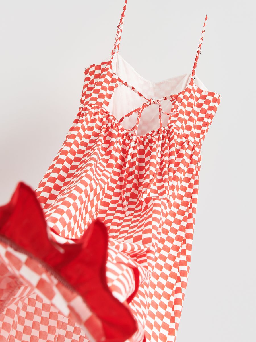 Checked MAxi Dress
