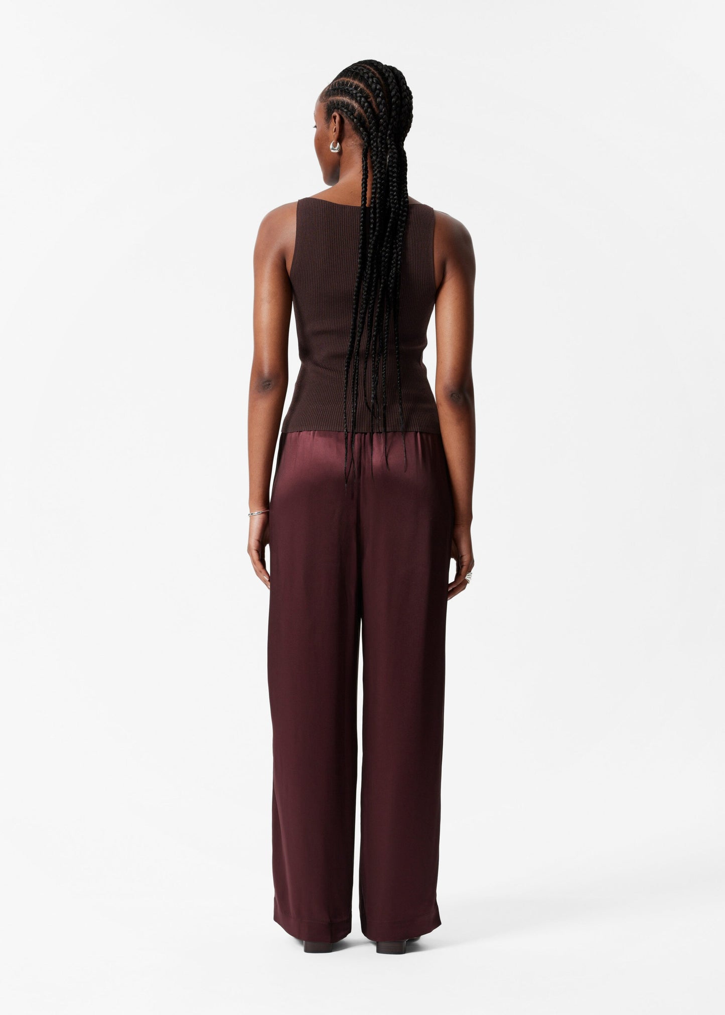 Drawstring Satin Trousers