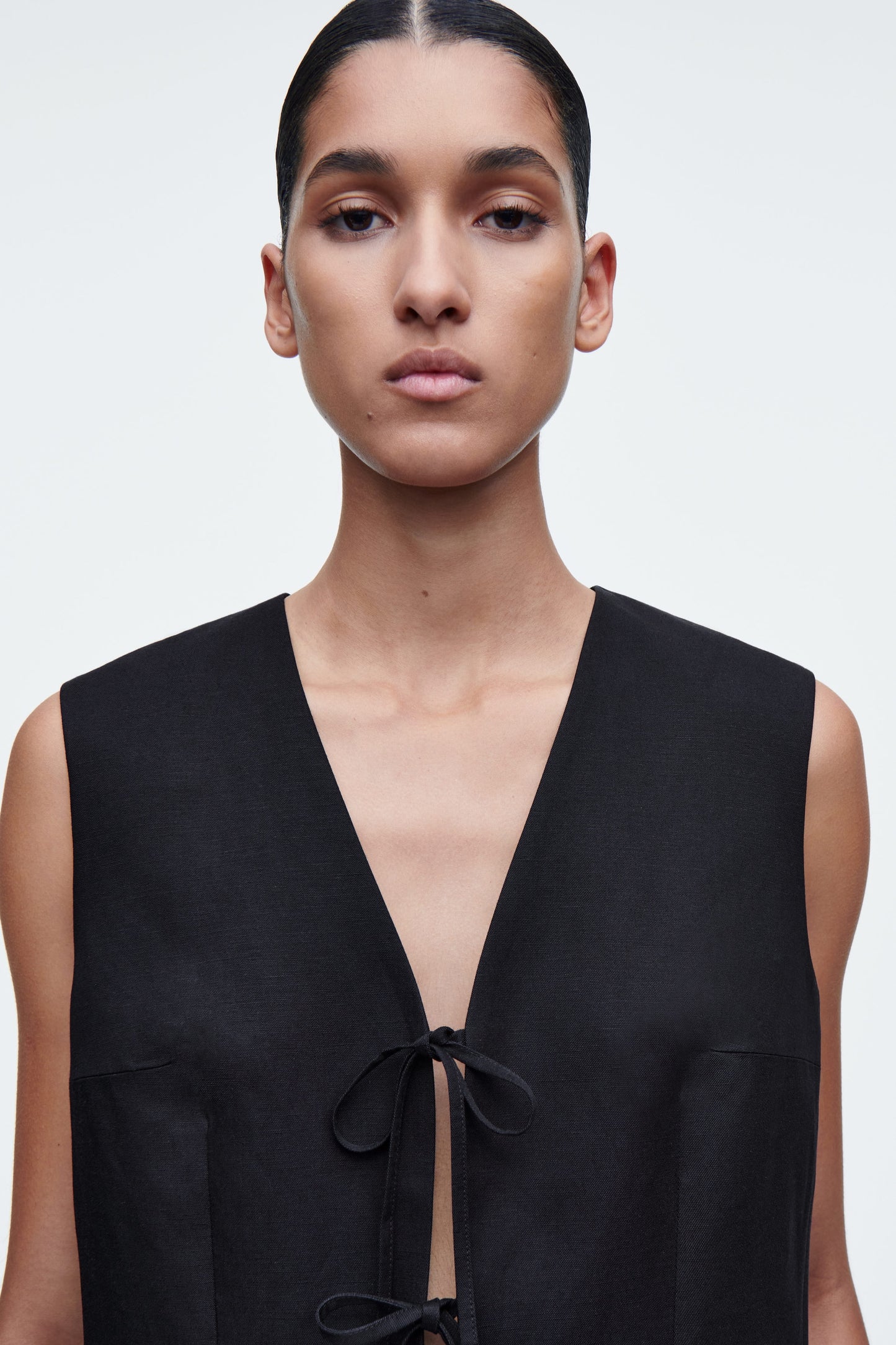 Tie-front waistcoat