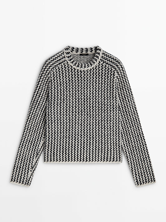 Knit zigzag jumper