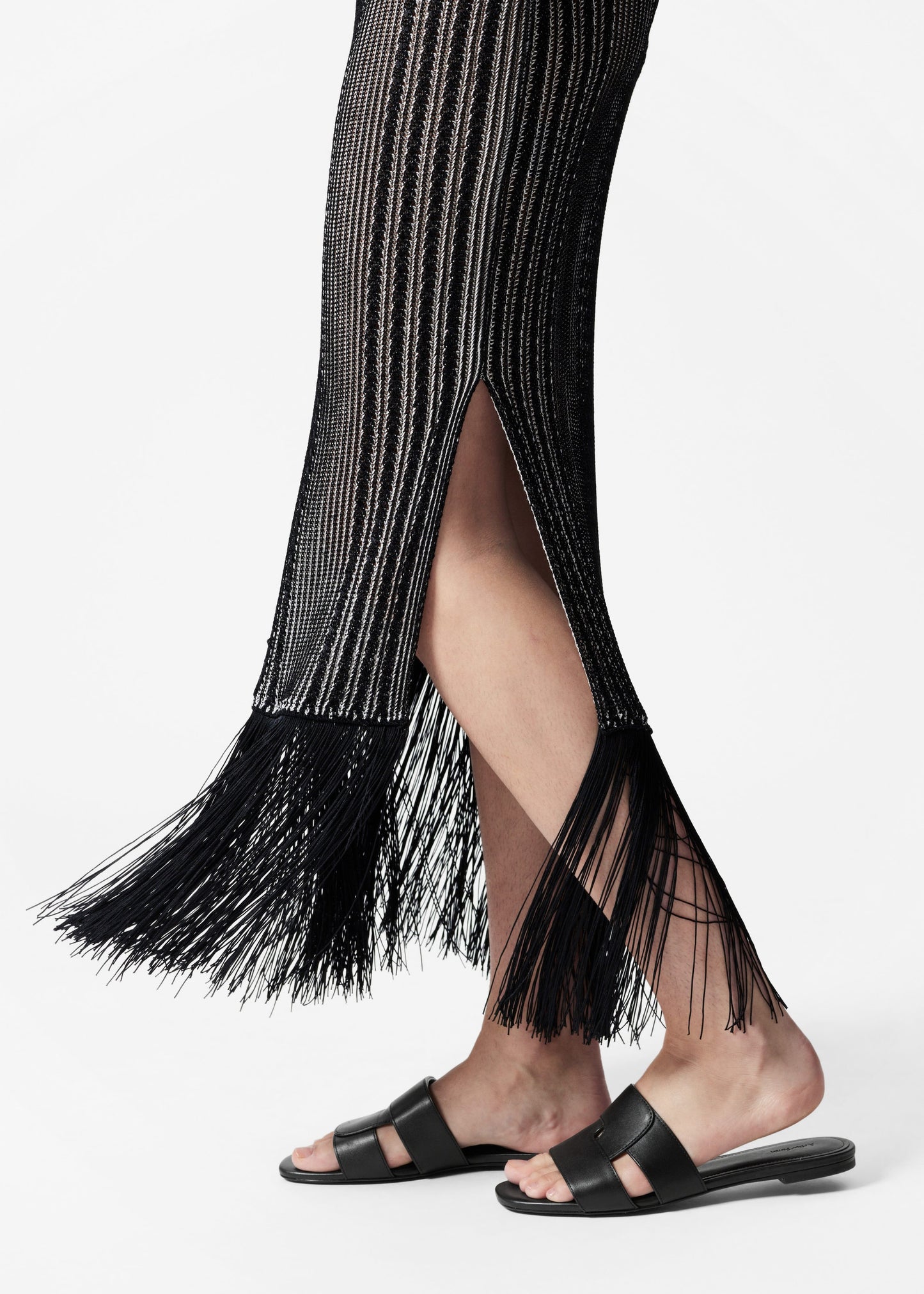 Knitted Fringe Midi Dress