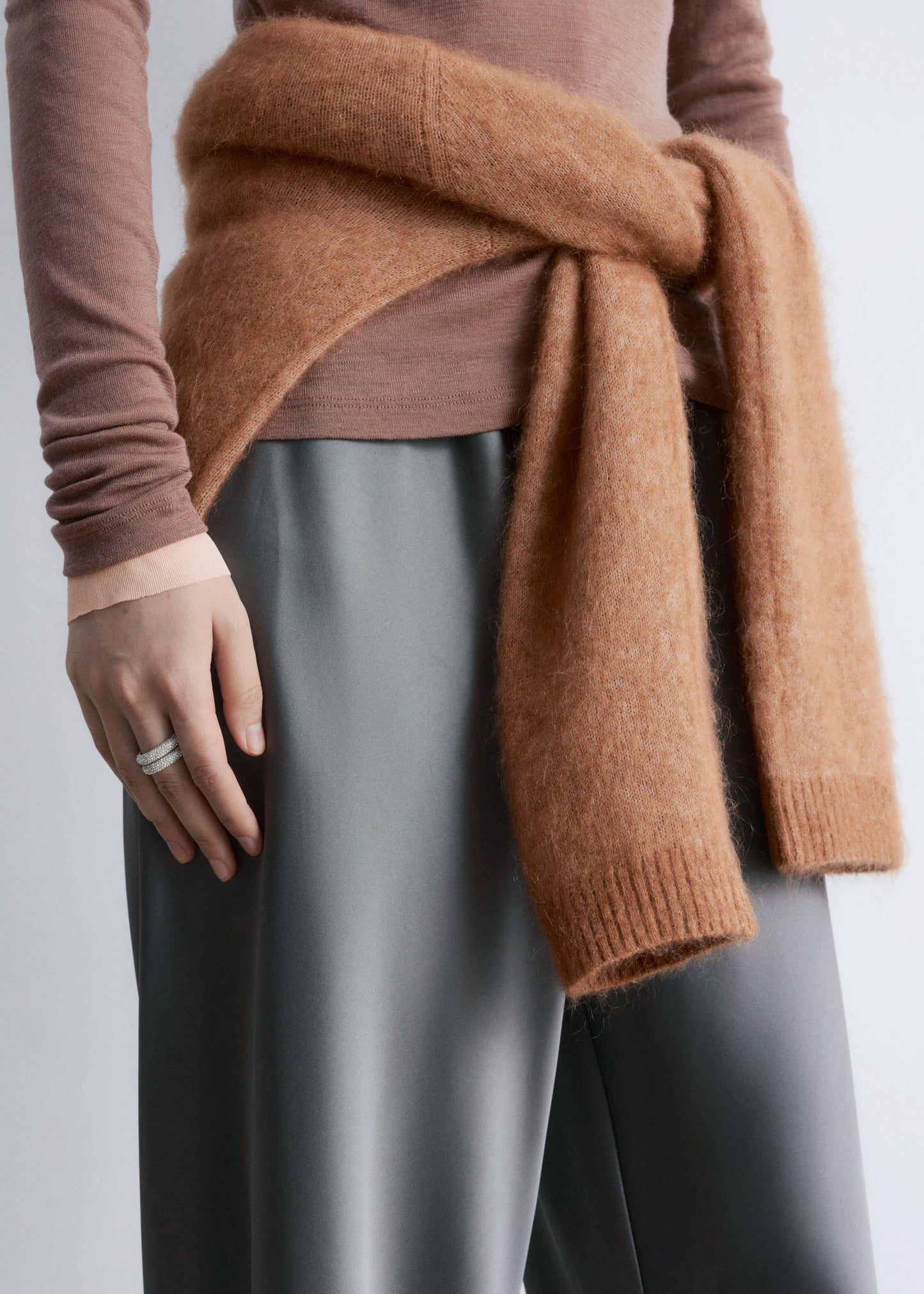 Drawstring Satin Trousers