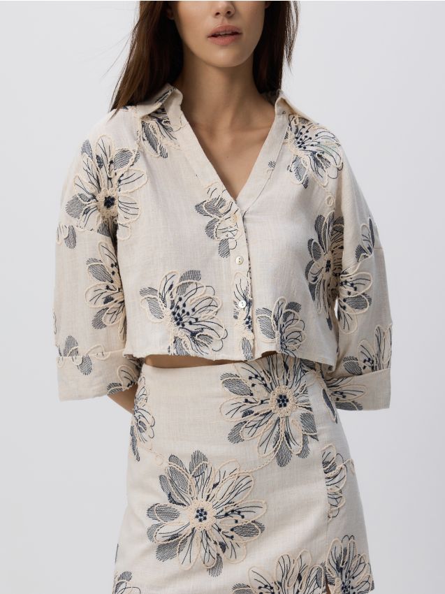 Skort with added linen