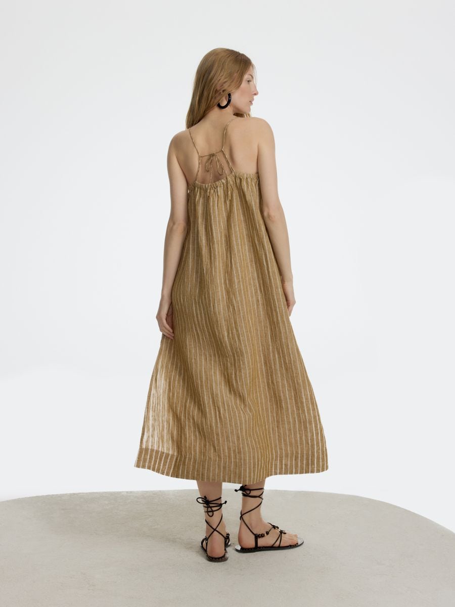 Striped linen dress