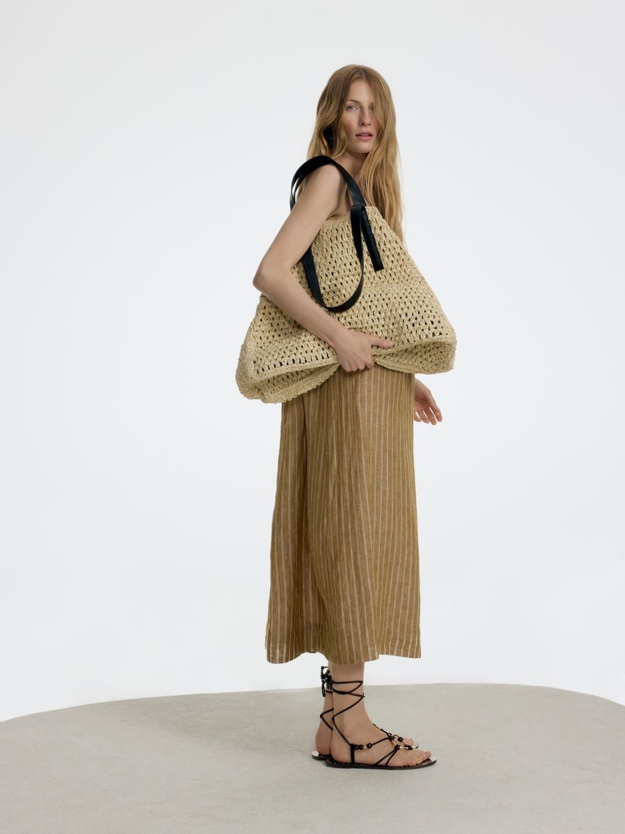 Striped linen dress