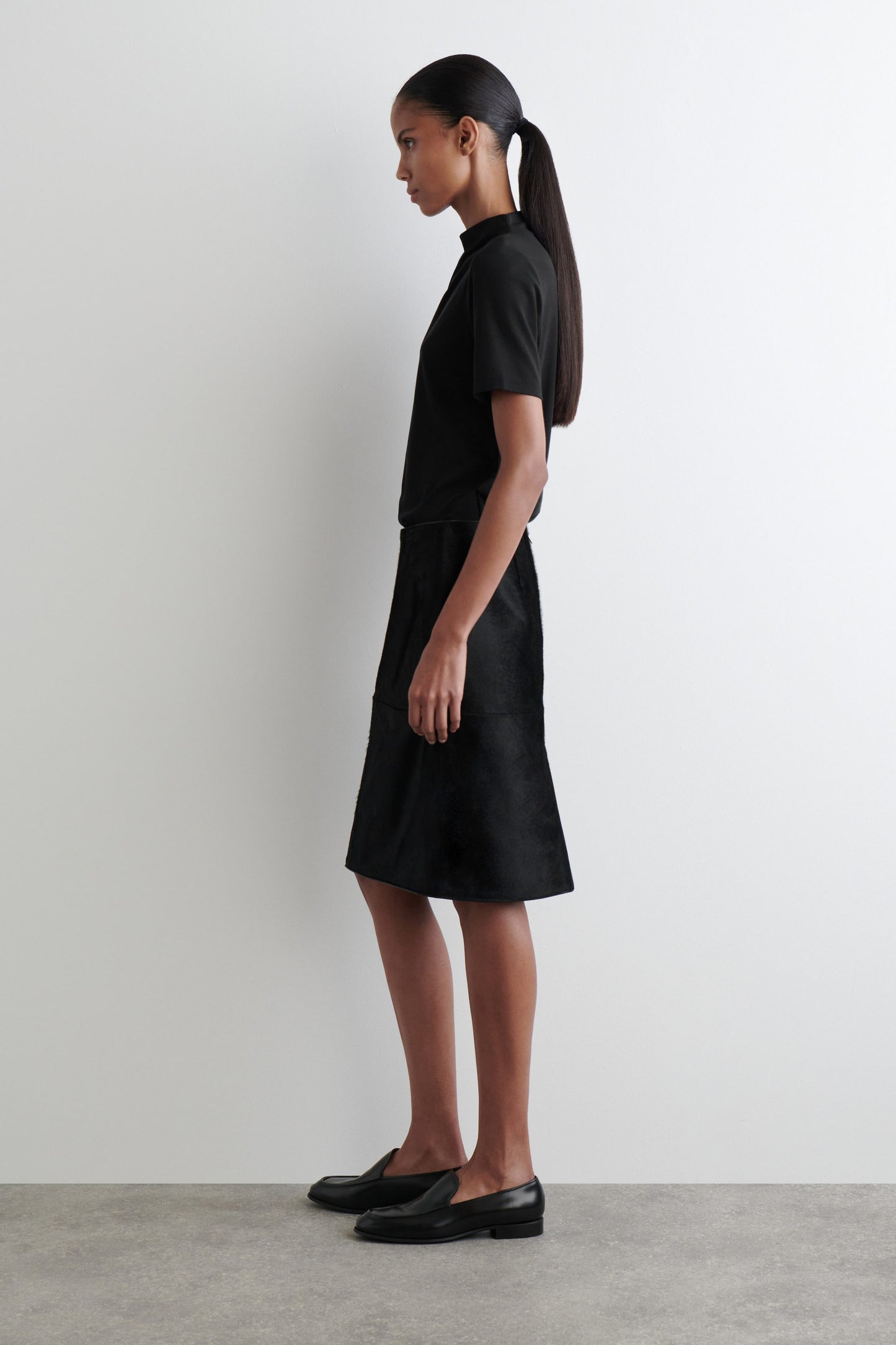 Pony Hair Midi Skirt