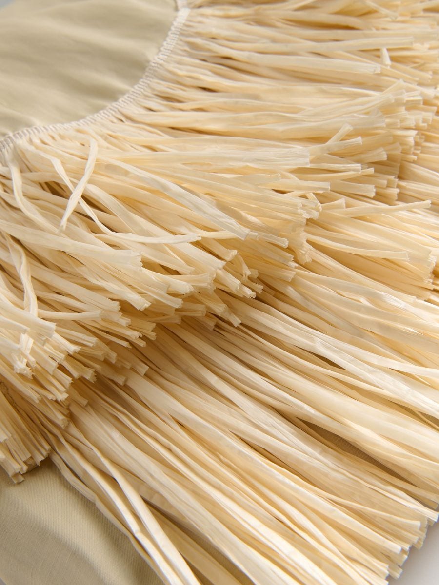 Bandeau dress with fringes