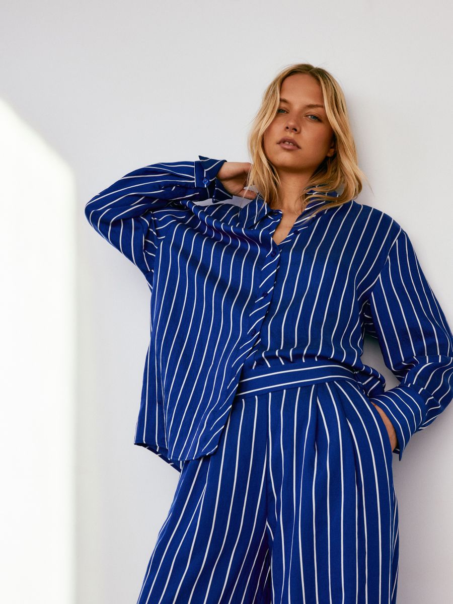 Lyocell striped shirt
