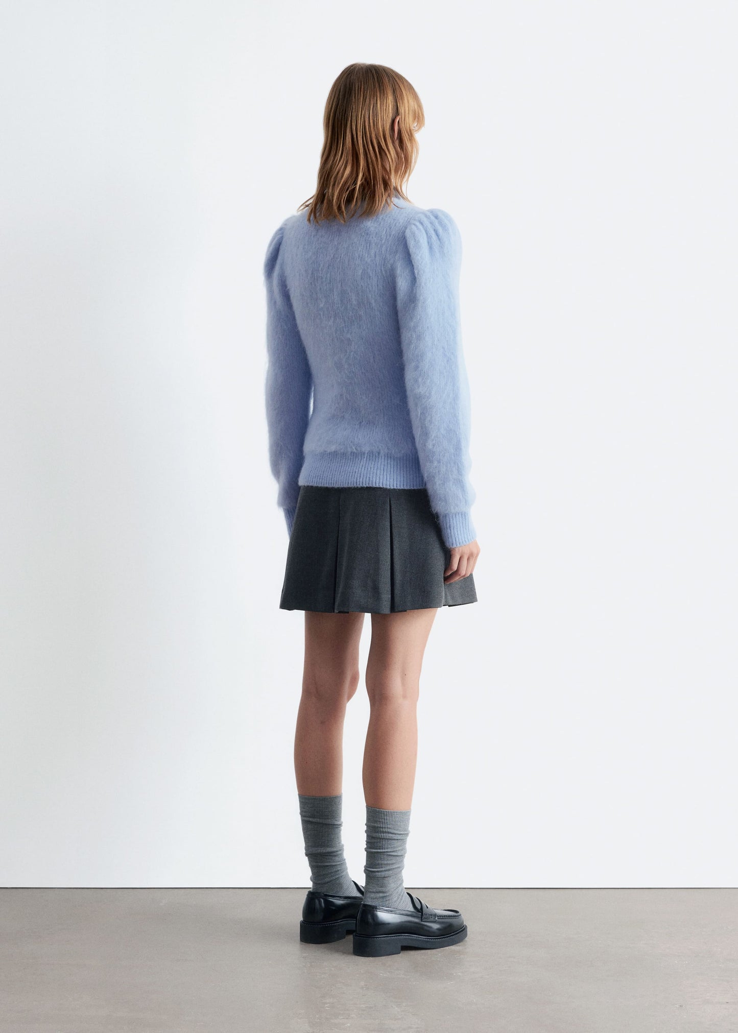 Mohair-Blend Puff-Sleeve Jumper