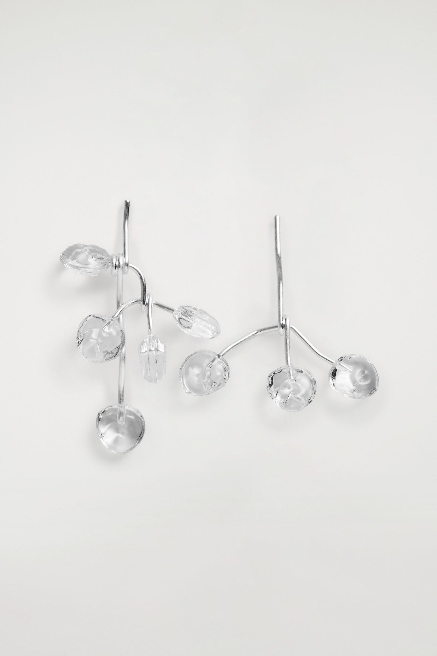 Mismatched Cascading Glass Earrings