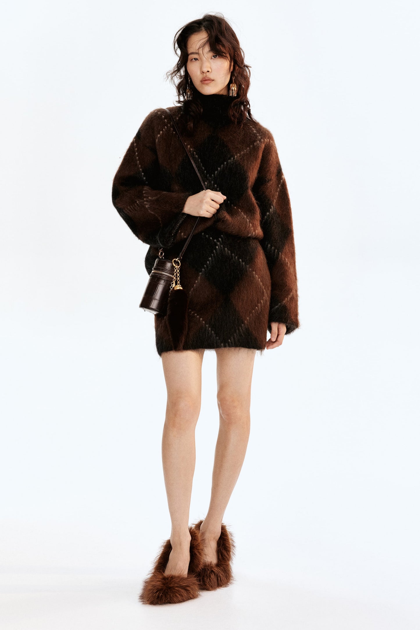 Mohair-blend turtleneck jumper
