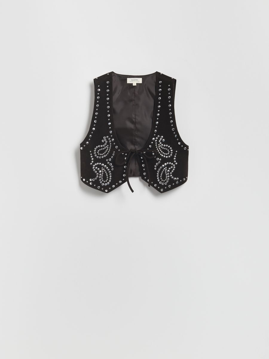 Suit-style tie vest
