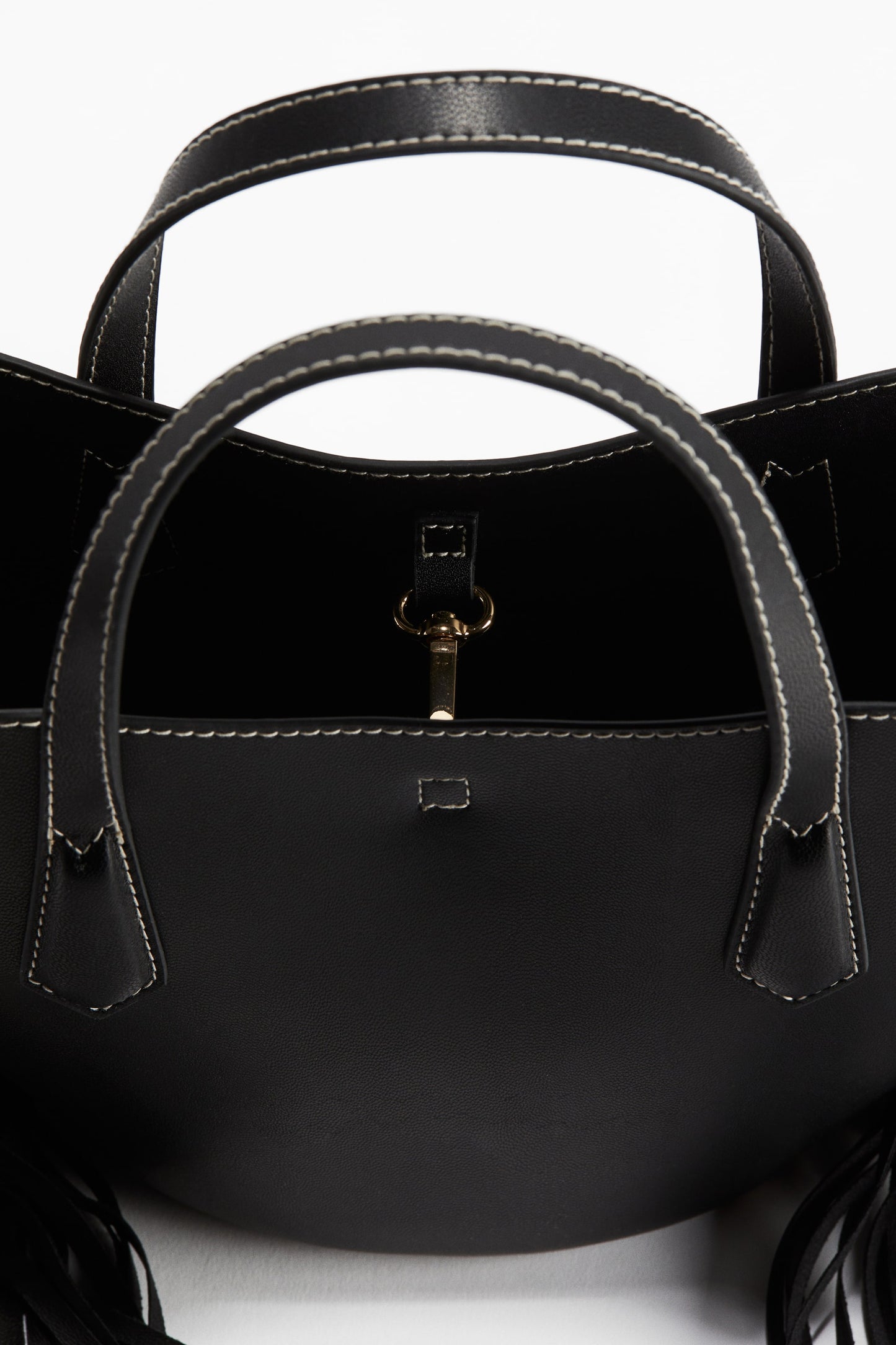 Fringe-trimmed crossbody bag