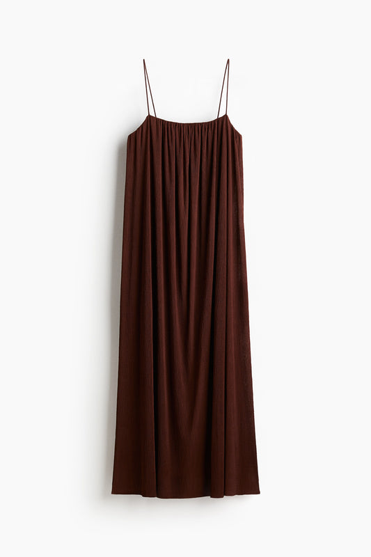 Plissé strappy dress