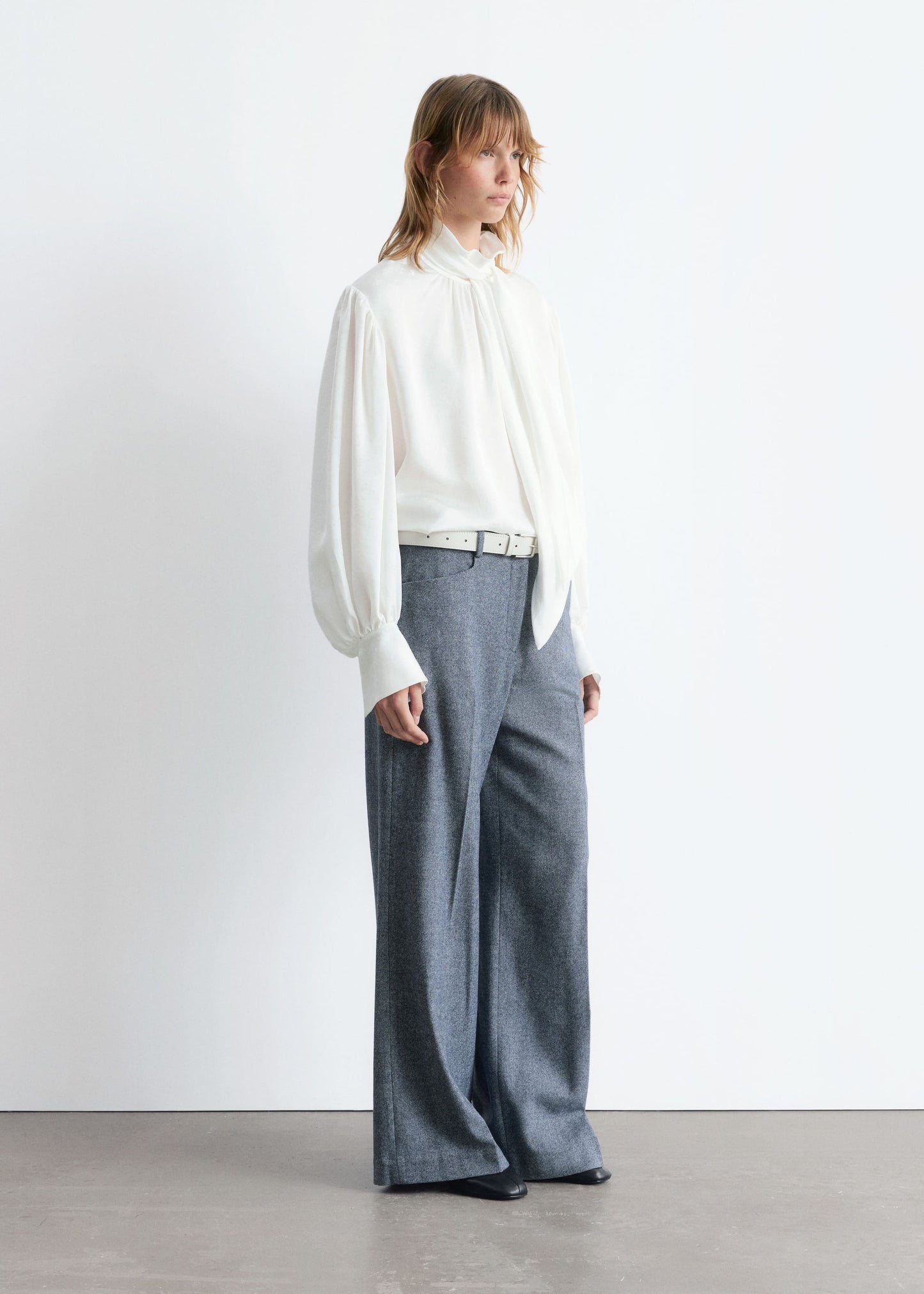 Bow-Collar Blouse