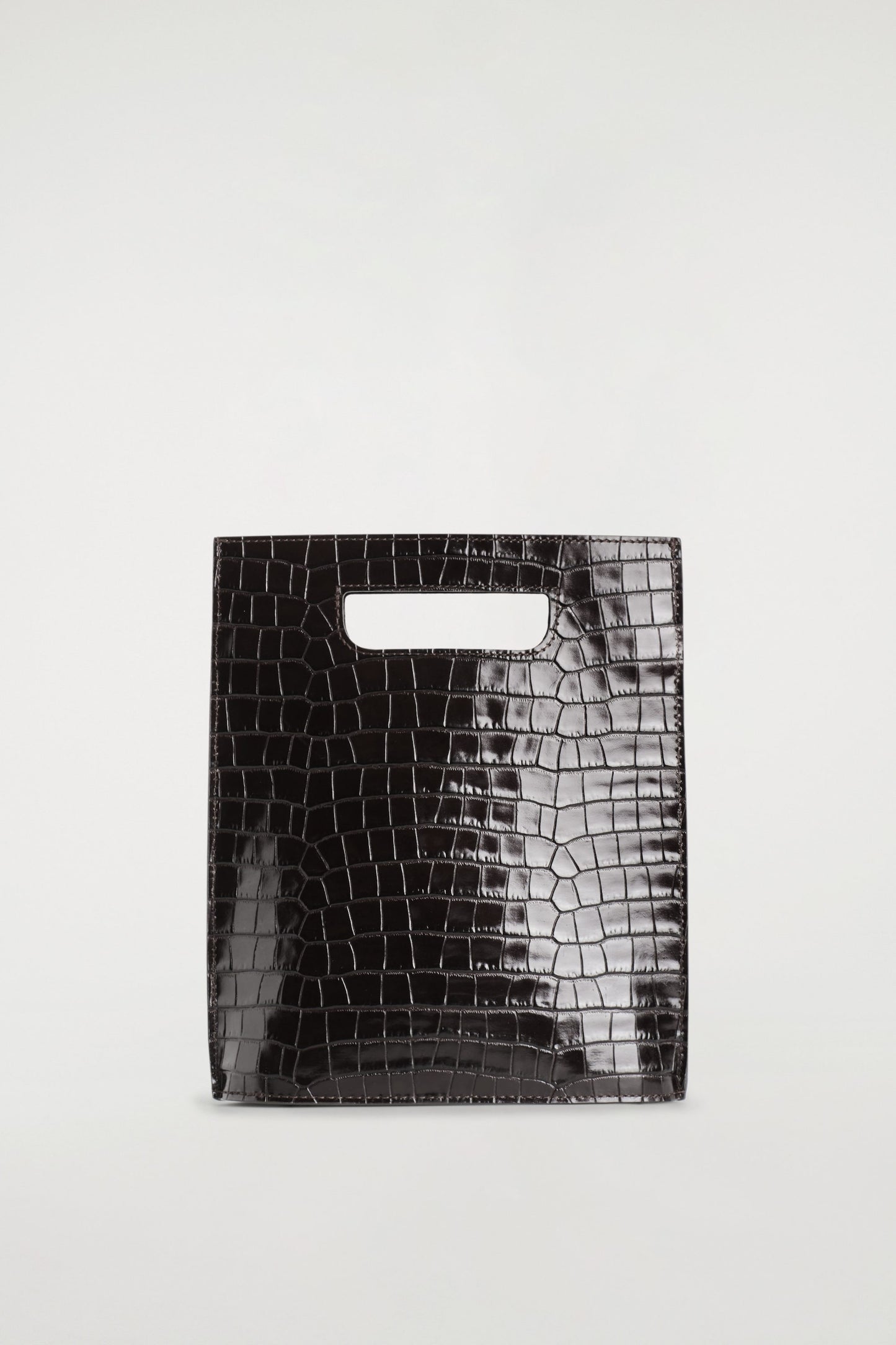 Folio Mini Croc-Effect Leather Bag