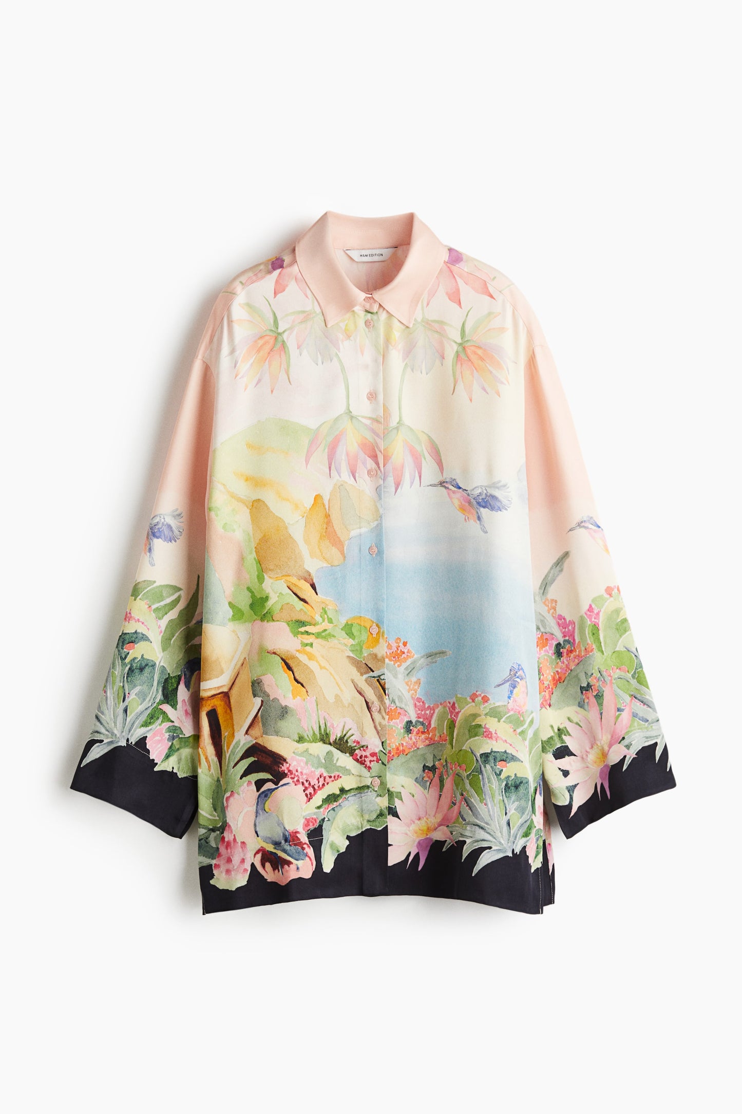 Oversized twill shirt