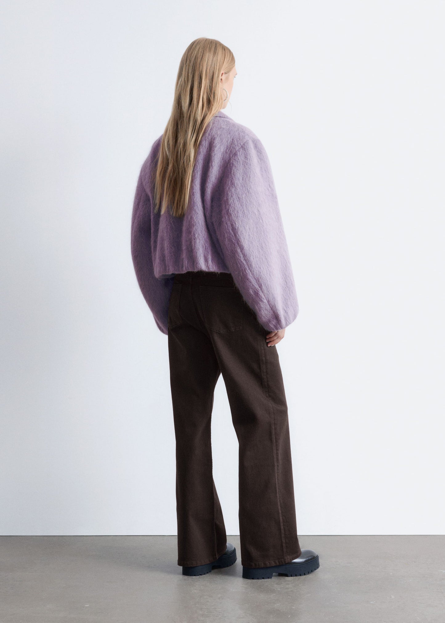 Cropped Wool Bomber Jacket