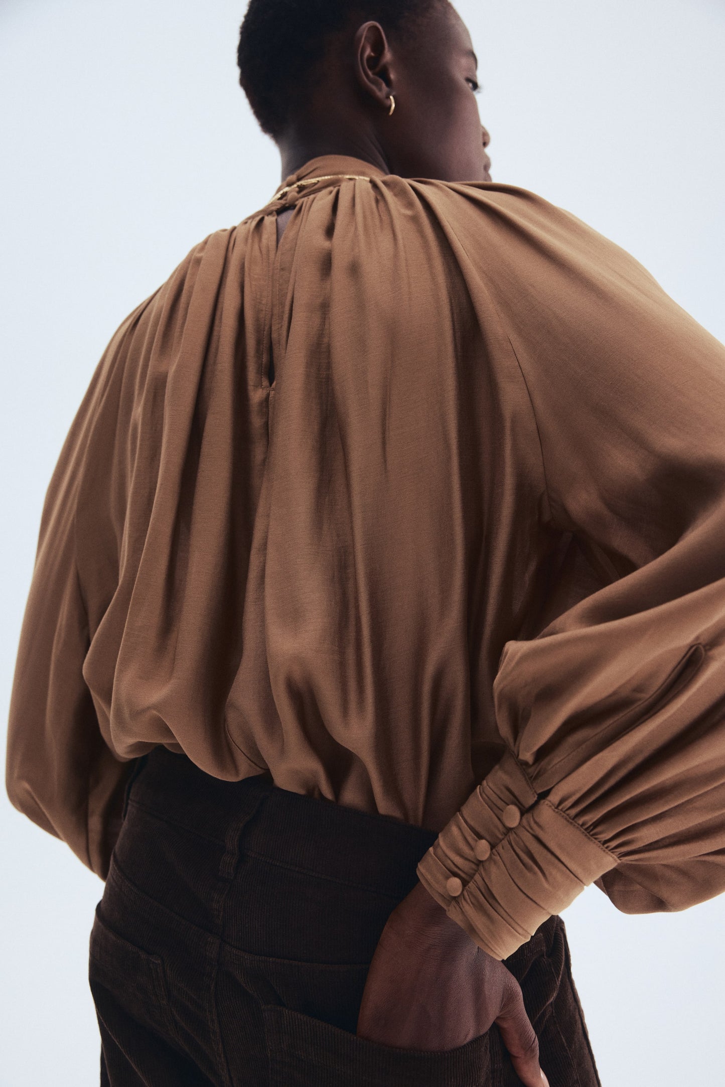 Draped blouse