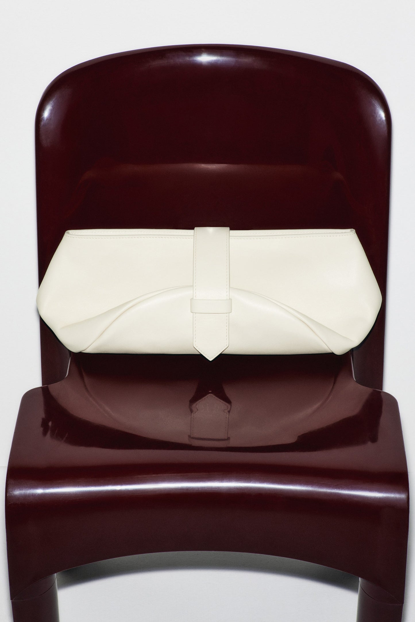 Belted Leather Clutch Bag