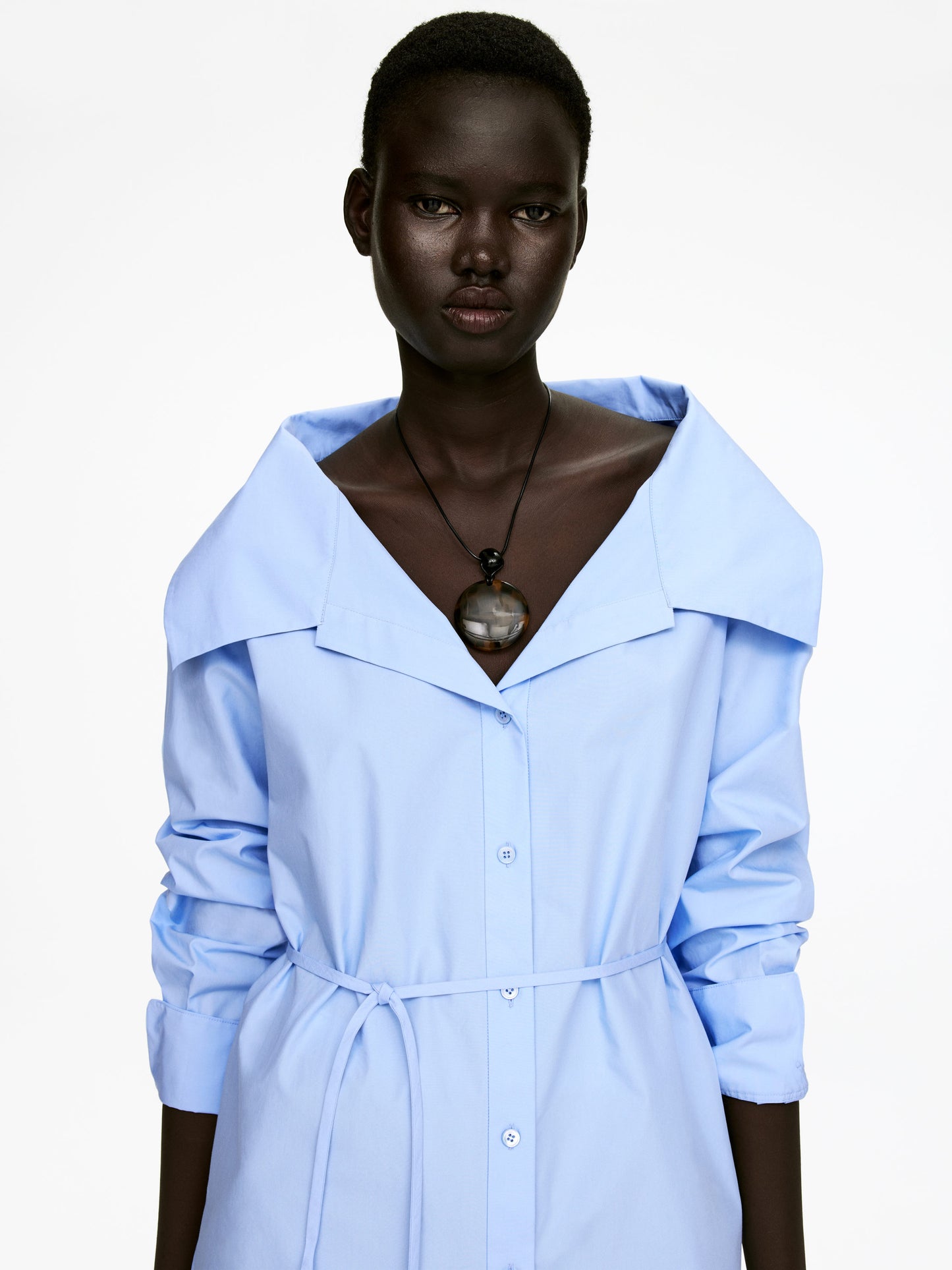 Wide-Collar Blouse