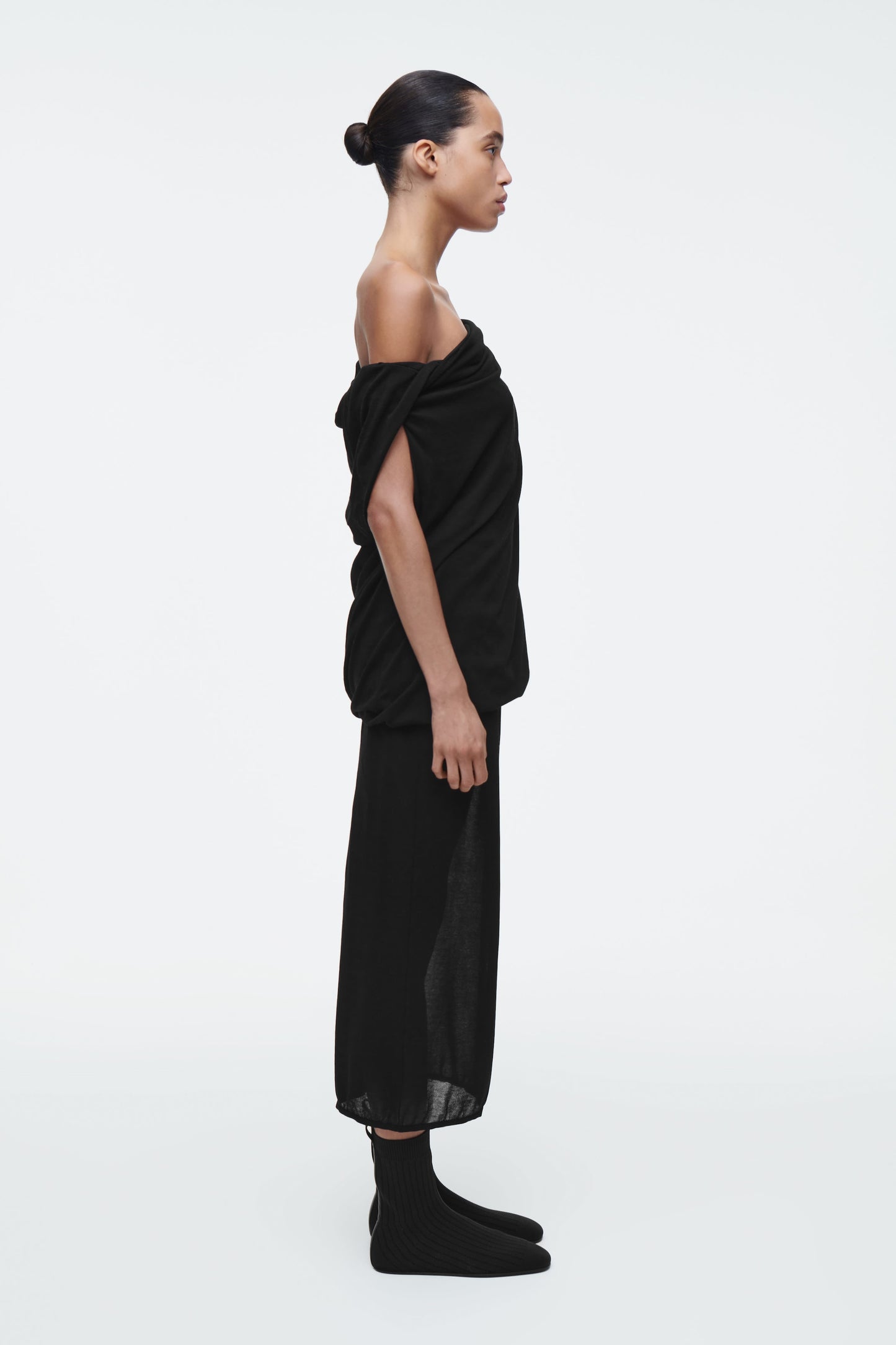 Draped knitted top