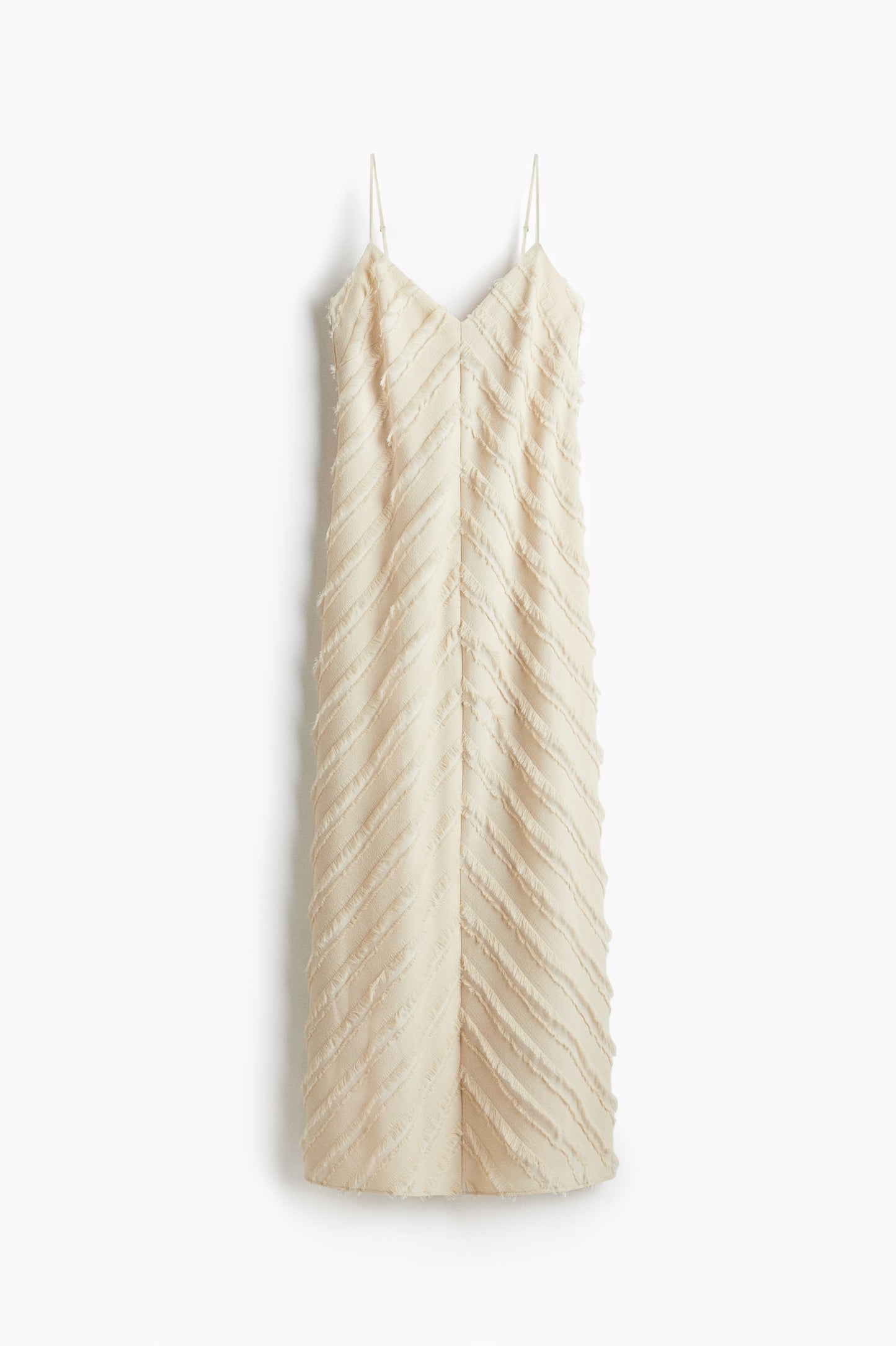 Fringe-trimmed strappy dress