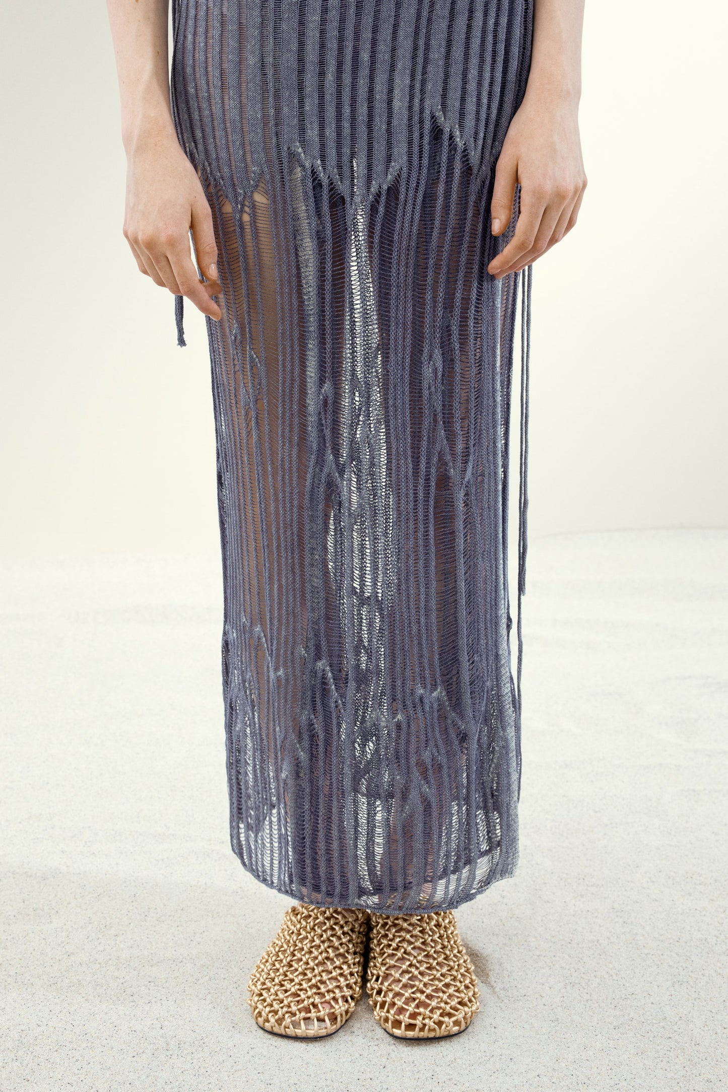 Knitted wrap skirt