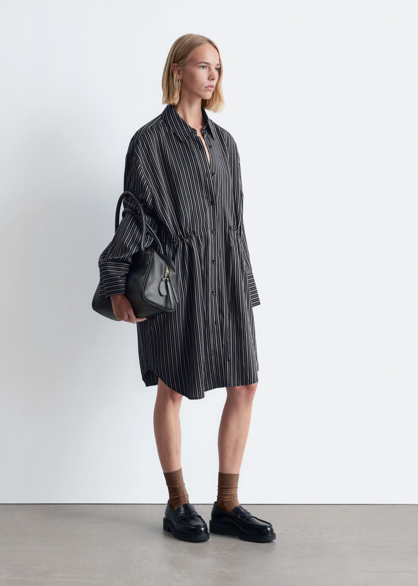 Oversized Mini Shirt Dress