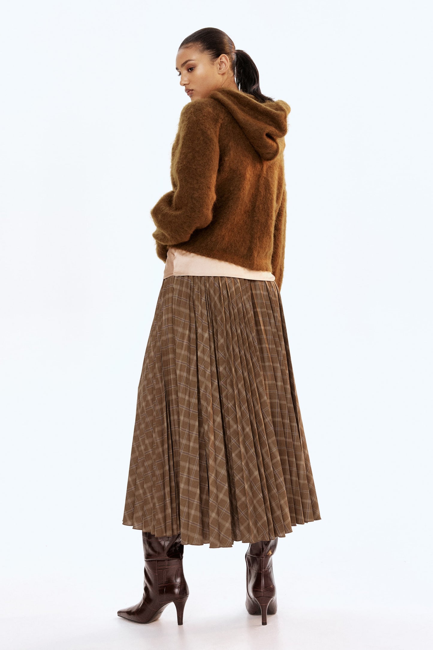 Mohair-blend hoodie