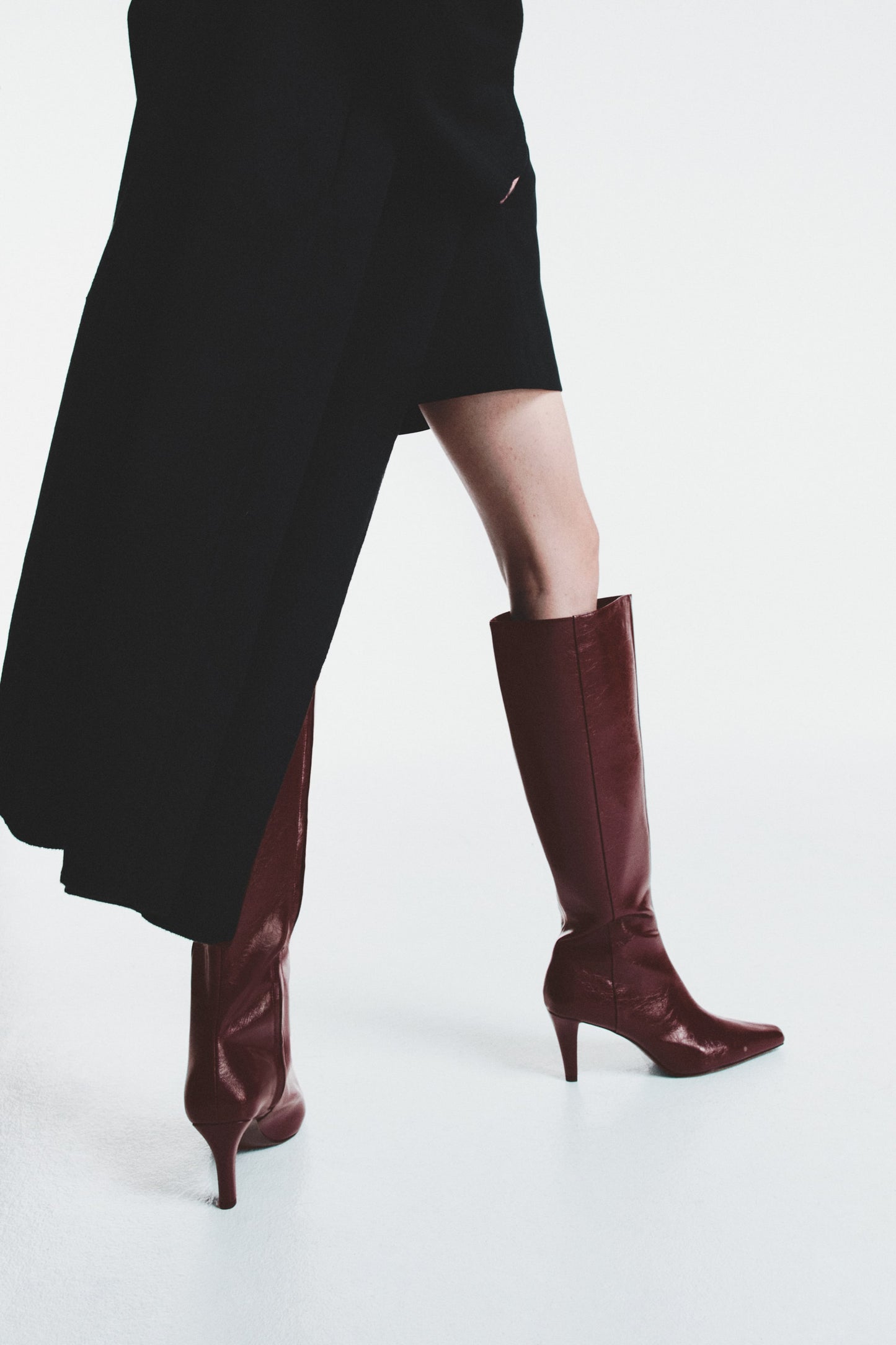 Heeled knee-high boots