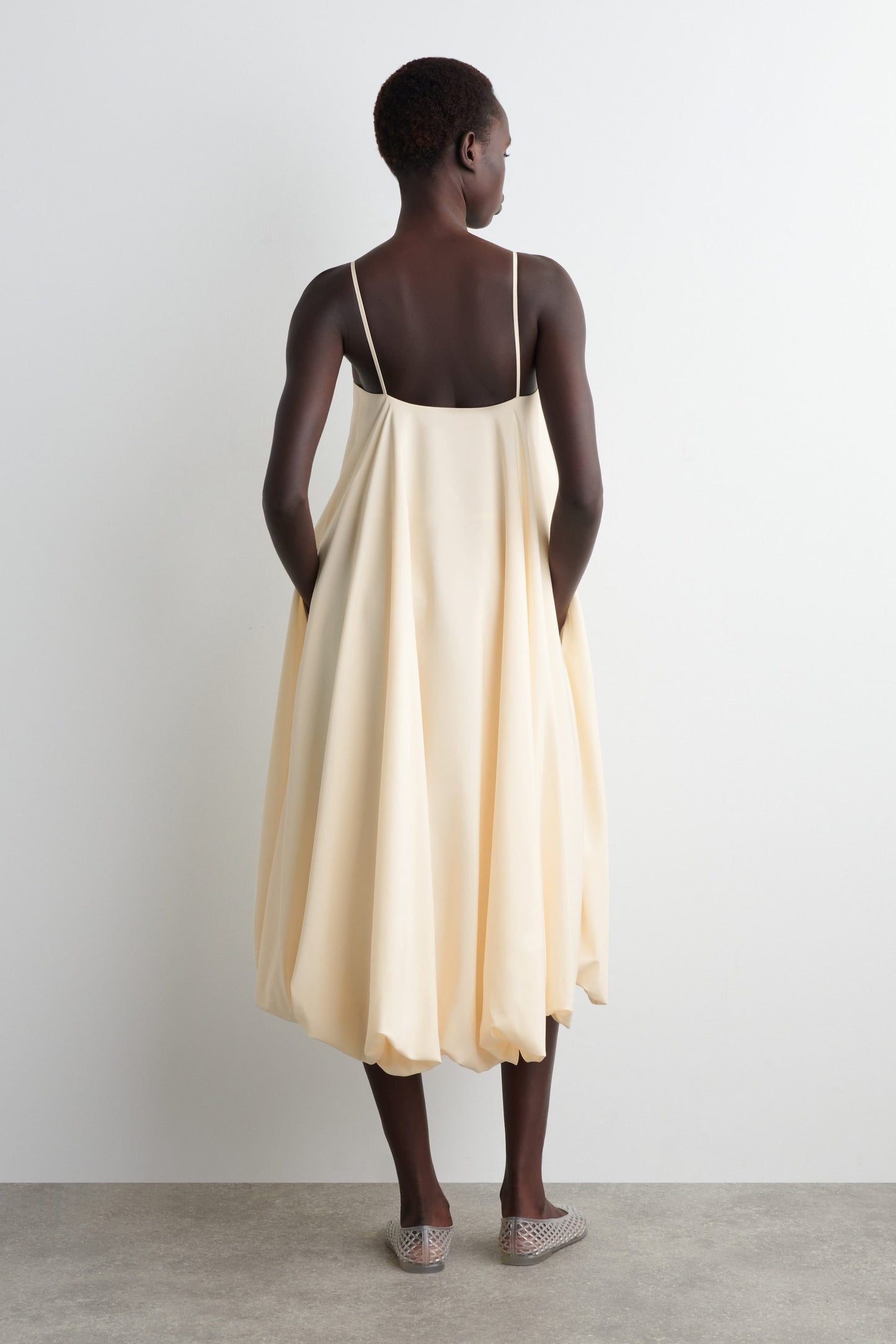Bubble-Hem Mini Dress