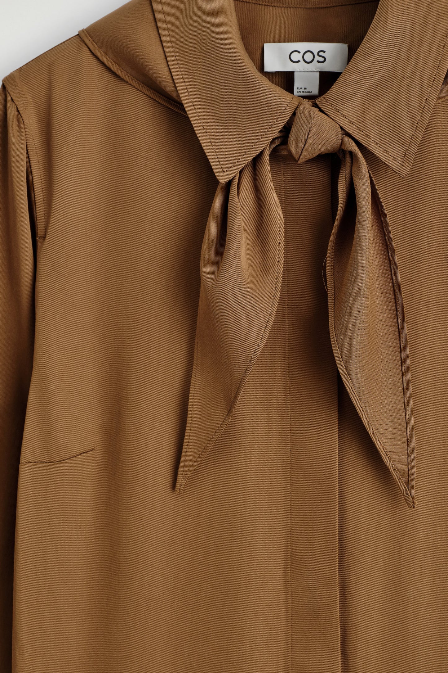 Scarf-Detail Dropped-Waist Mini Dress