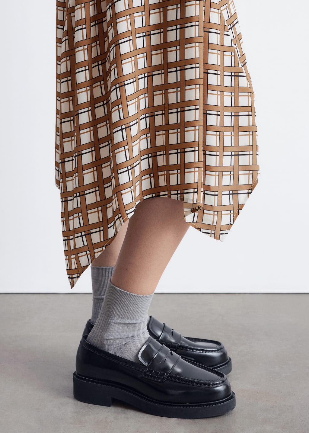 Tie-Detail Midi Shirt Dress