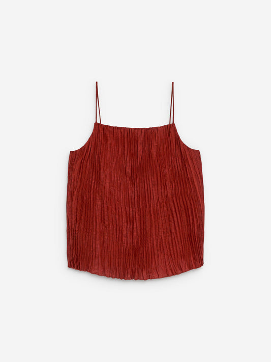 Crinkled Strap Top