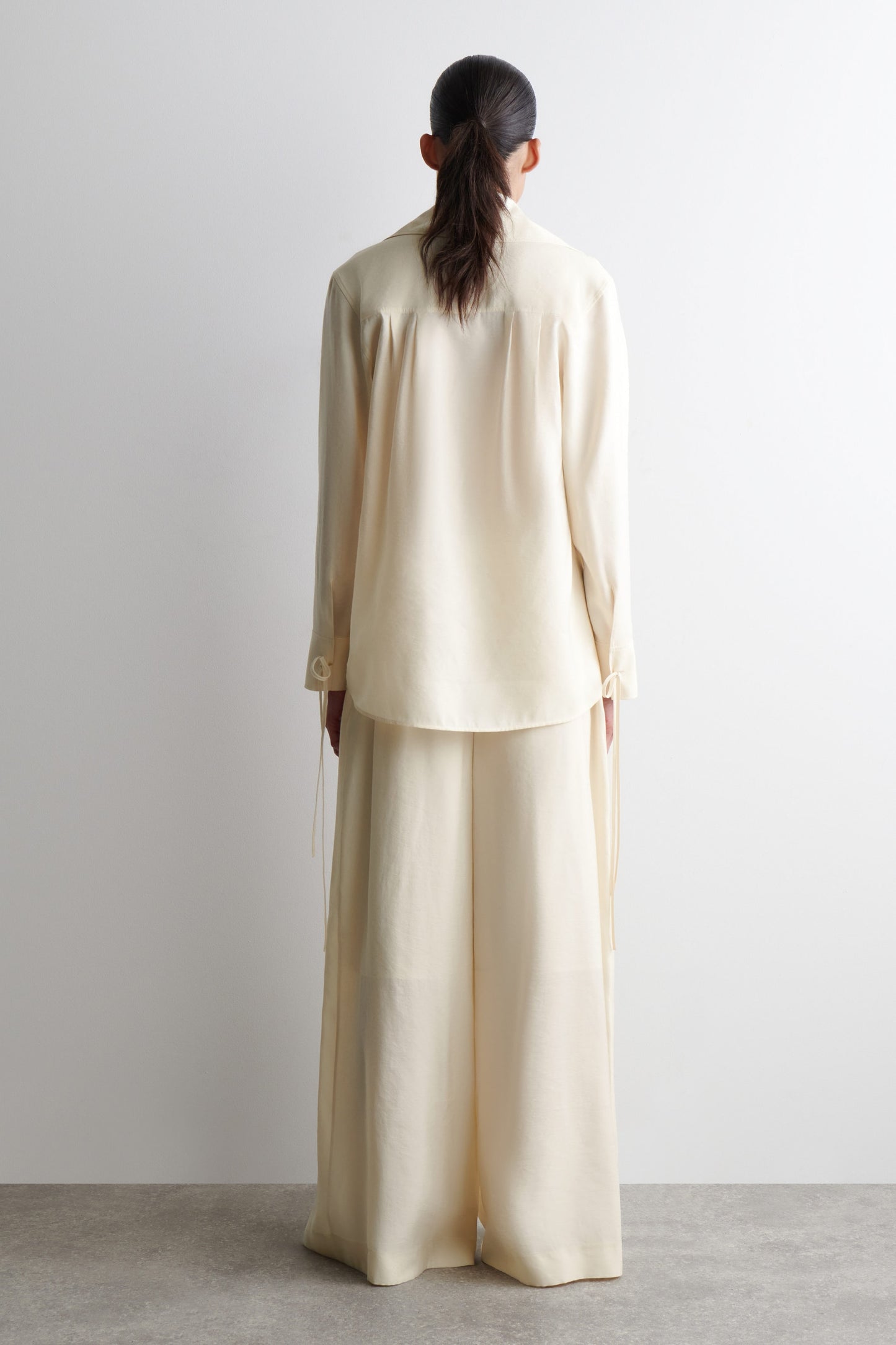 Wide-Collar Modal Blouse