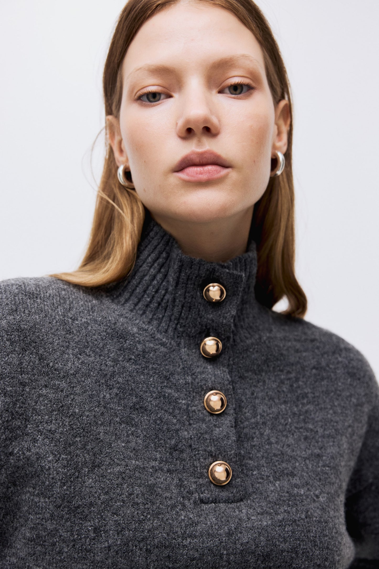 Knitted turtleneck dress