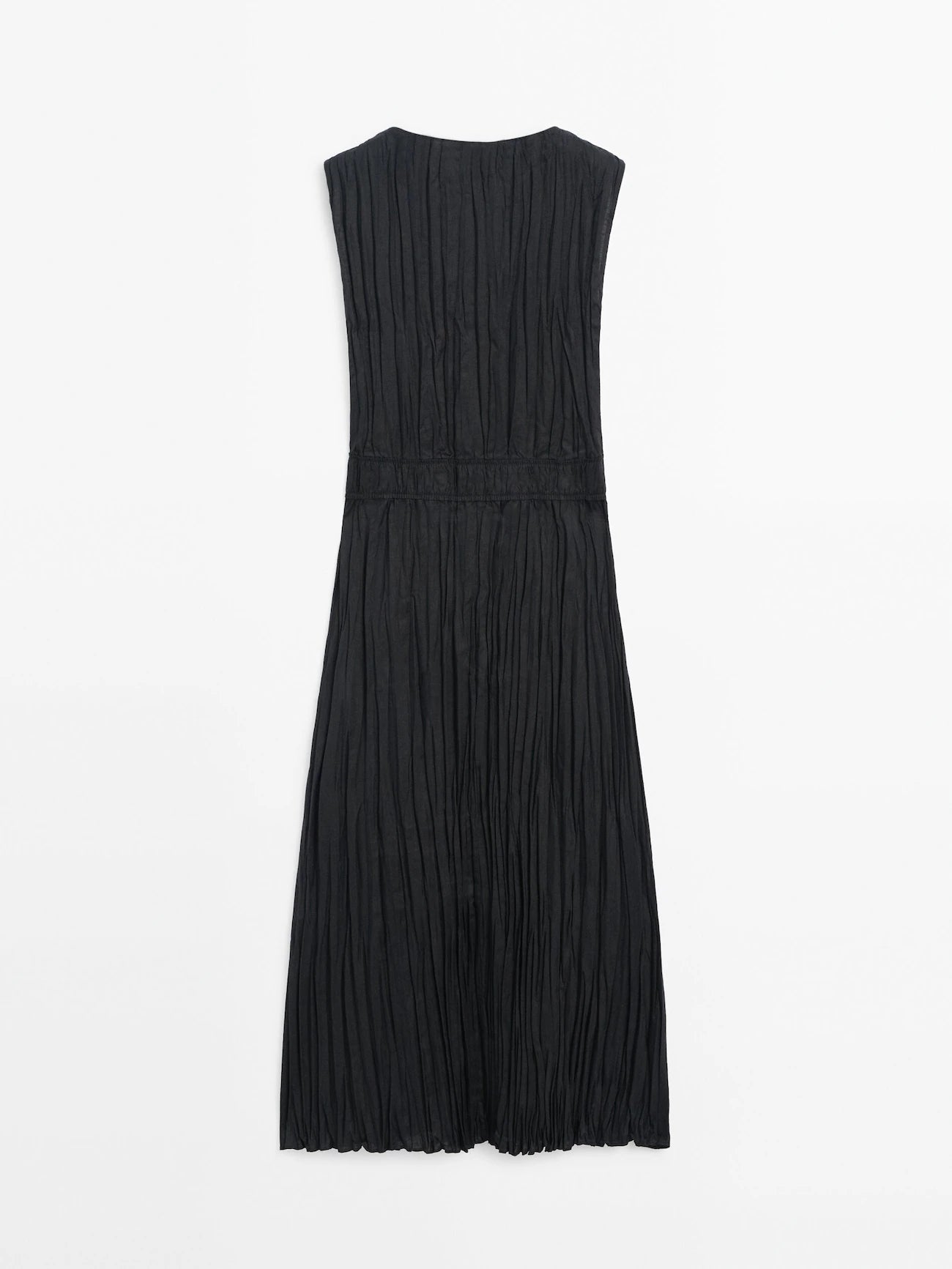 Pleated black dress