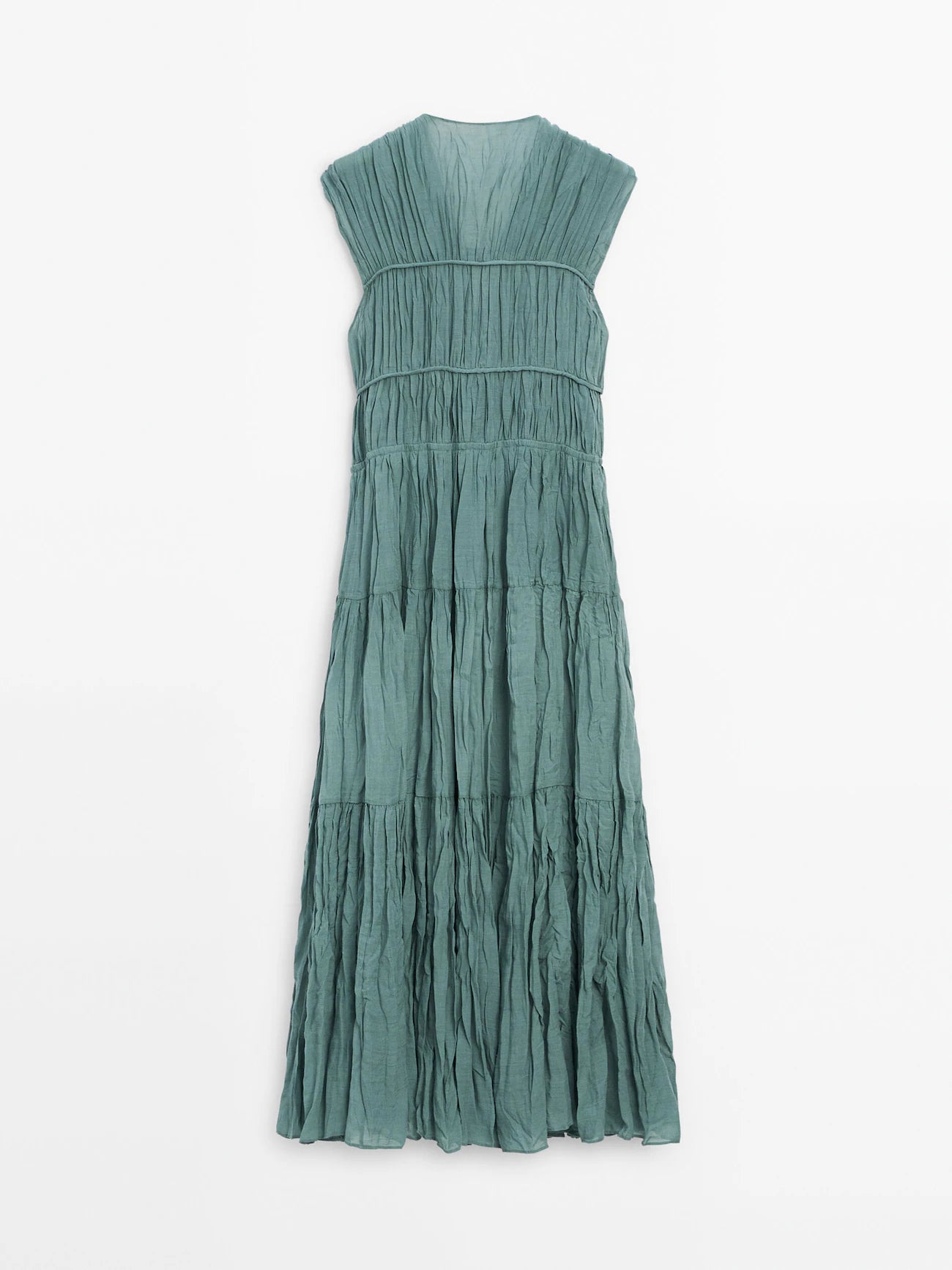 Pleated dress with tie details